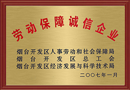 2007年開(kāi)發(fā)區(qū)勞動(dòng)保障誠(chéng)信企業(yè)