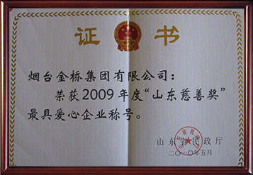 2010年山東慈善獎(jiǎng)最具愛(ài)心企業(yè)